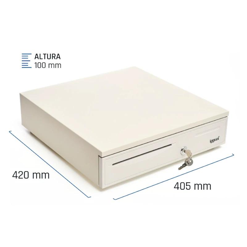 Cajón Portamonedas IRON-50W 42cm 5+8 blanco para negocios
