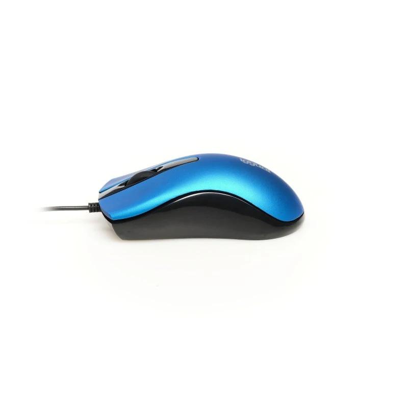 Ratón óptico iggual COM-BUSINESS 1200DPI azul marino ergonómico USB