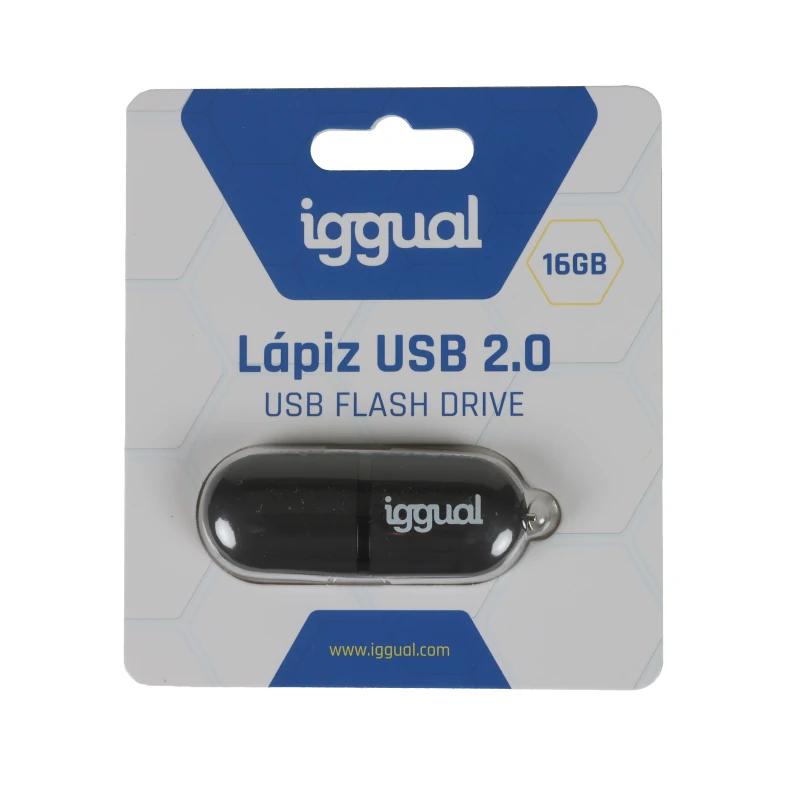 Lapiz USB 2.0 16GB PEN16 Negro Iggual