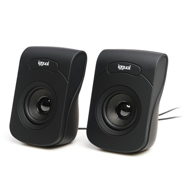 Altavoces iggual 2.0 6W mini jack USB - Diseño elegante y compacto