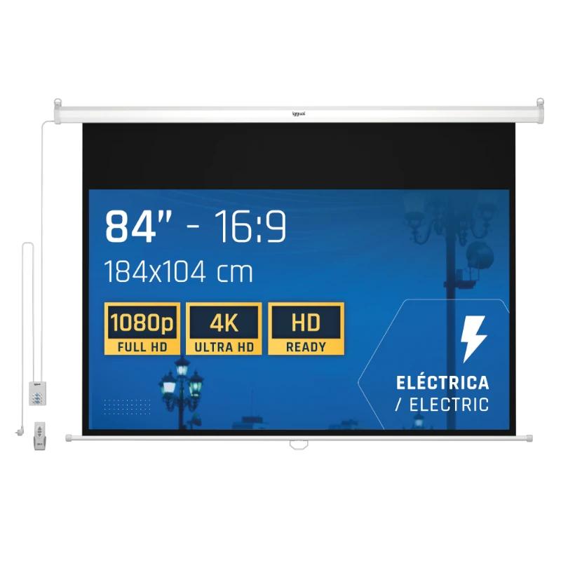 Pantalla eléctrica 16:9 iggual 84 184x104cm