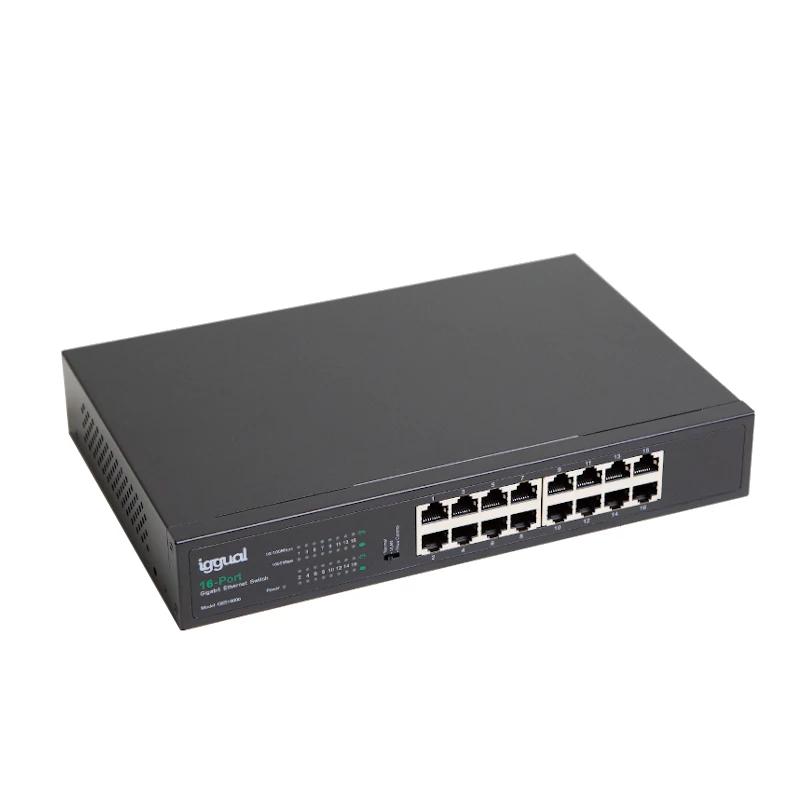 Conmutador Gigabit Ethernet de 16 puertos Iggual GES16000 16x1000 Mbps