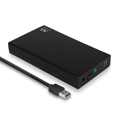 Caja externa 3.5 SATA a USB 3.0 Ewent EW7056 - Carcasa sin tornillos para almacenar y compartir datos - Negro