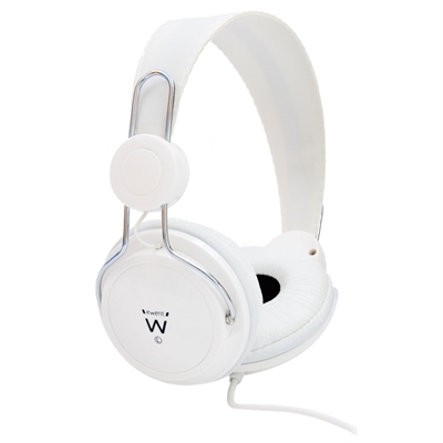 Auriculares Ewent EW3578 Pro Blanco - Diseño innovador y ajustable - Cable de 1,8m - Sensibilidad de 102dB