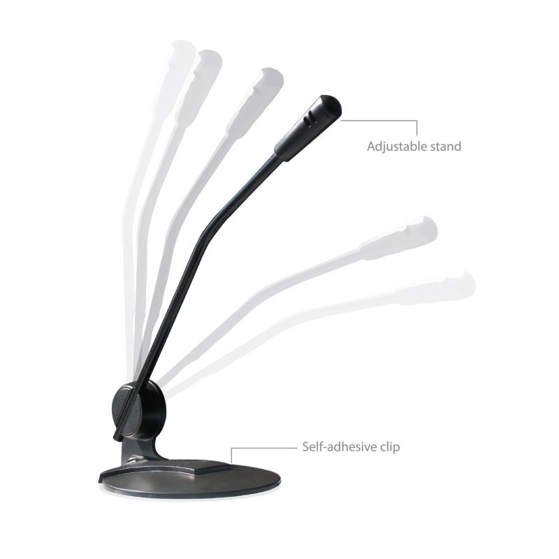 Micrófono Multimedia Negro Ewent EW3550 para Grabar Sonidos y Realizar Llamadas a Través de Internet