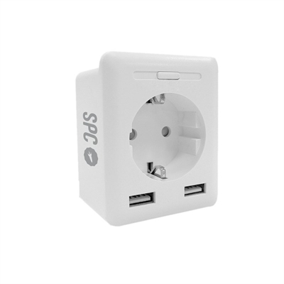 Enchufe inteligente SPC Clever Plug USB con control remoto WiFi y 2 puertos USB