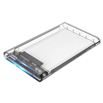 CoolBox Caja HDD 2.5 SCT-2533 USB3.0 Transparente - Carcasa Externa para Discos Duros 2.5" y SSD SATA con USB3.0