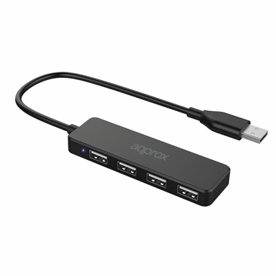 Hub USB 2.0 con 4 Puertos hasta 480Mbps - Modelo APPC46 de approx!