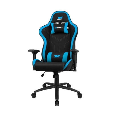 Silla Gaming DRIFT DR110 Negra/Azul con Reposabrazos 4D y Alta Transpiración