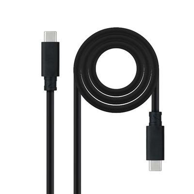 Cable USB 3.1GEN2 5A USB-C/M-M 1,5 metros - Negro