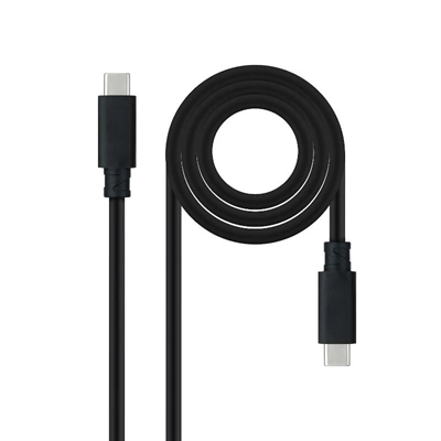 Cable USB 3.1GEN2 5A USB-C/M-USB-C/M 2 metros de Nanocable con certificación USB-IF