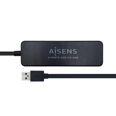 Hub USB 3.0 Aisens 4 Puertos USB Negro 30cm - Modelo A106-0399
