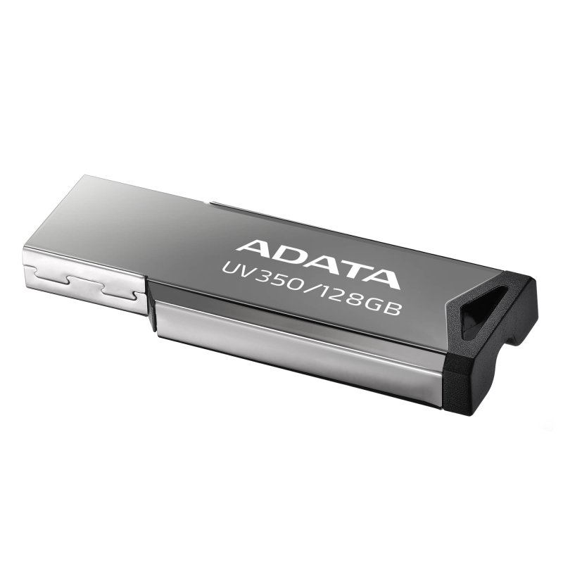 ADATA Lapiz USB UV350 128GB USB 3.2 Metálica - Capacidad 128GB - USB 3.2 - Metal - Velocidad de lectura 100MB/s - Compatible con Windows, Mac, Linux