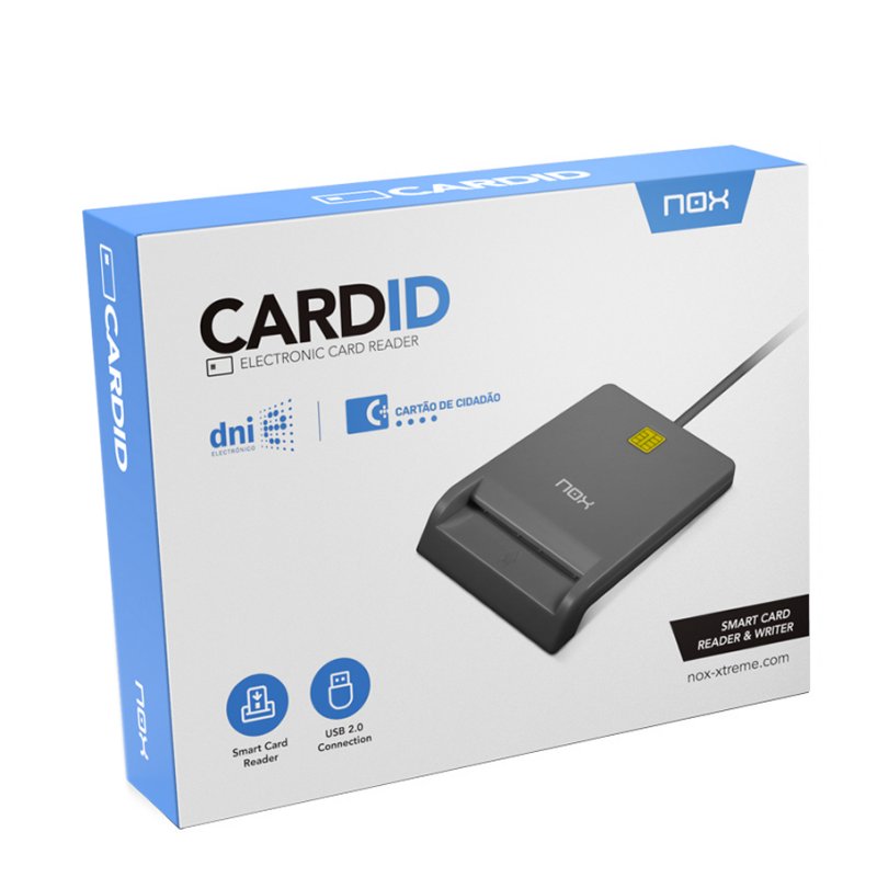 NOX Lector de tarjeta electrónica USB - Ideal para realizar gestiones administrativas de manera segura y estable