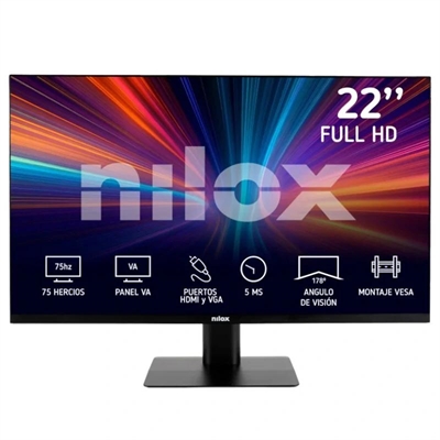 Monitor NILOX NXM22FHD11 LED 22 pulgadas VA 75Hz 5ms HDMI VGA