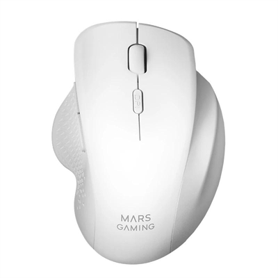 Ratón inalámbrico ergonómico Mars Gaming MMWERGO 3.200 DPI White para Windows, Mac, PS4, PS5, XBOX ONE, XBOX SERIES X-S