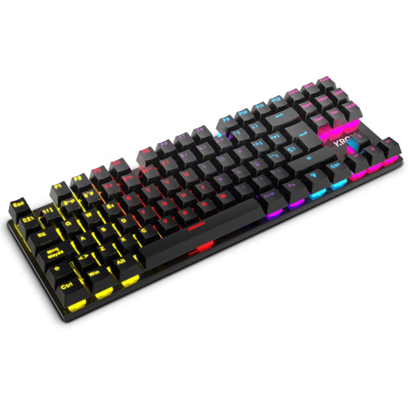 Teclado Gaming Mecánico KROM TKL Rainbow RGB con Modo Juego
