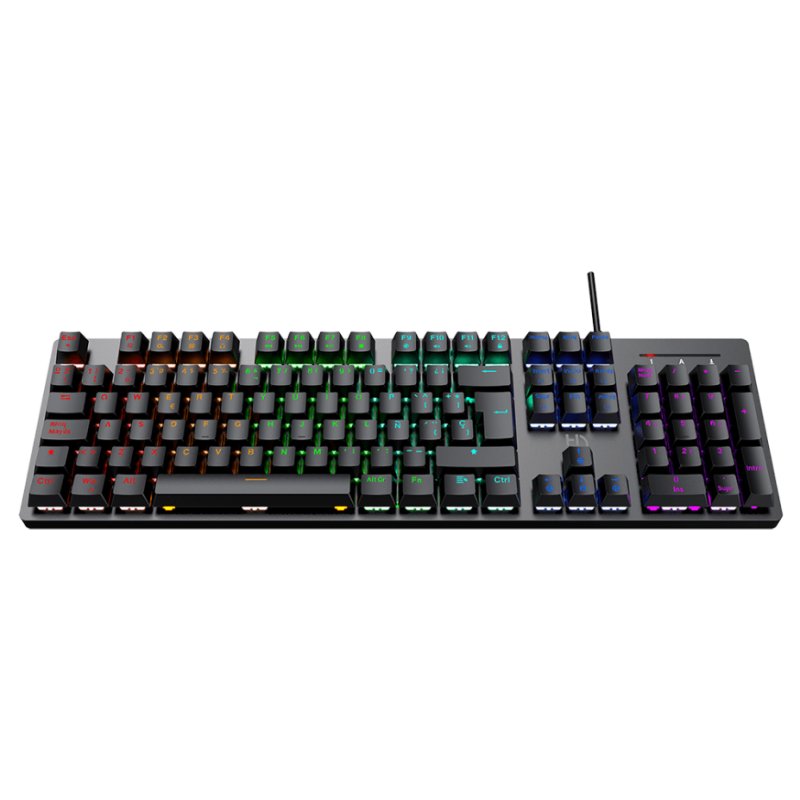 Teclado Gaming Mecánico HIDITEC GK400 con Iluminación RGB y Switches Resistentes - Modelo GKE010004