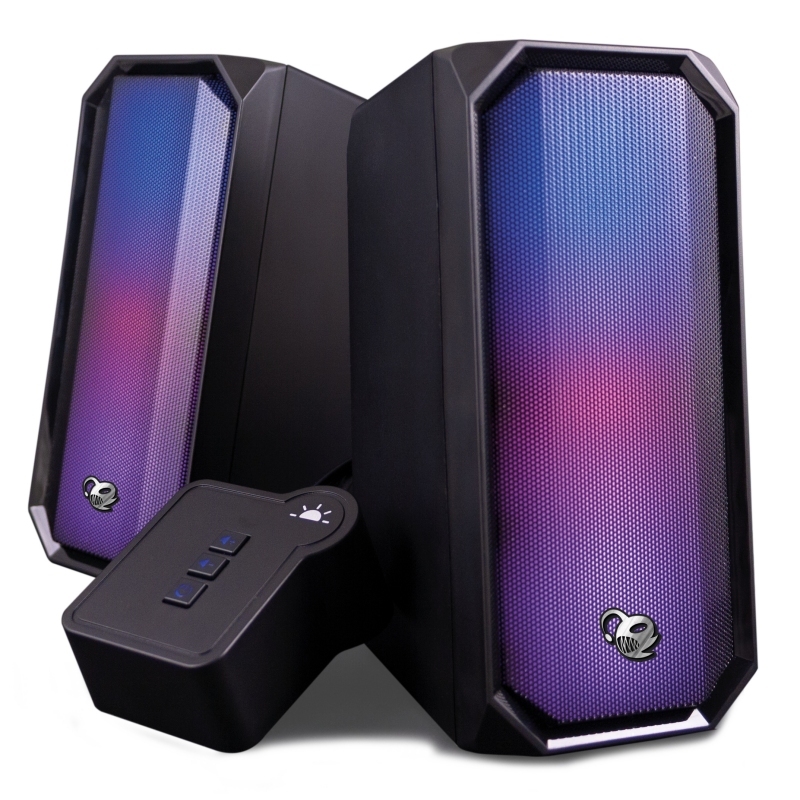 Altavoces PC DeepGaming con 6 modos de iluminación RGB y conexión Bluetooth