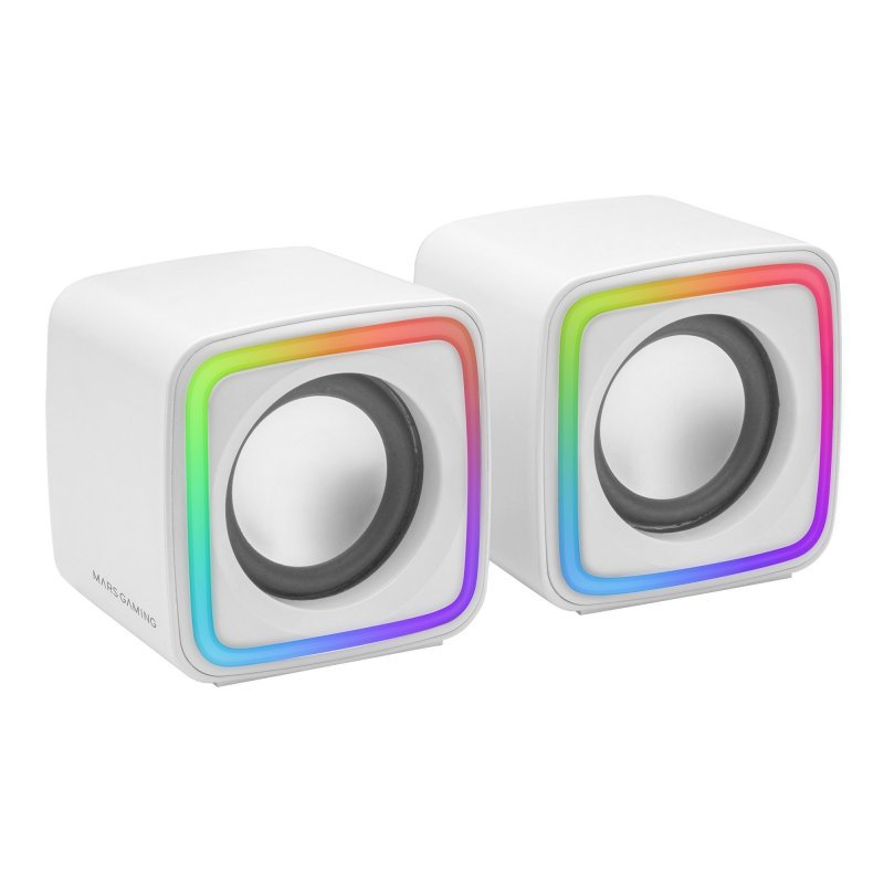 Altavoces Gaming MSCUBE Mars Gaming con Iluminación RGB y Sonido DSP Espacial de 8W