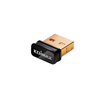 Adaptador Nano USB Wi-Fi 4 Edimax EW-7811UN V2 N150 - Velocidad de hasta 150 Mbps (2,4 GHz)