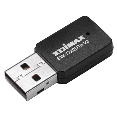 Adaptador Mini USB Wi-Fi N300 Edimax EW-7722UTN V3 - Velocidad de hasta 300 Mbps