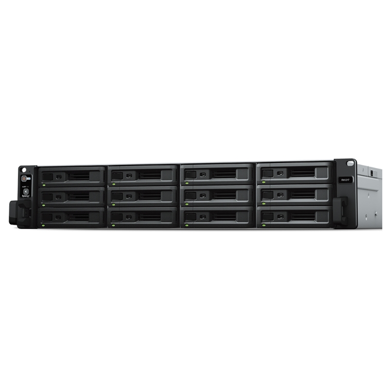 SYNOLOGY RX1217RP Expansion Unit 12Bay Rack Station Compatible con diversos modelos de servidores Synology para gestionar grandes capacidades de almacenamiento