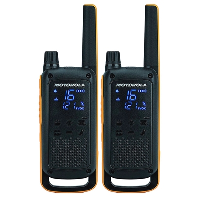 Pack Duo Walkie Talkie Motorola T82 con 16 Canales y 10 km de Alcance