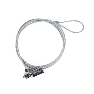 Cable de seguridad candado de 4 dígitos iggual SECURE 4D - para pantallas y dispositivos con ranura Kensington