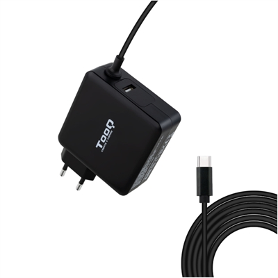Cargador portátil USB-C 65W compatible con MAC y Power Delivery 3.0 - Negro