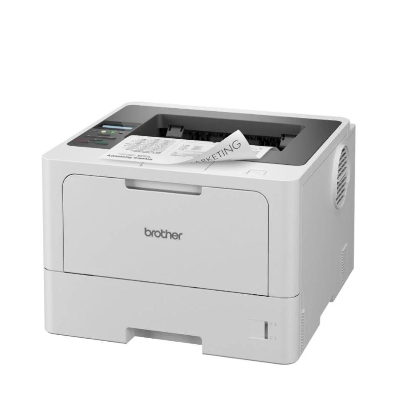 Impresora Brother Laser HL-L5210DN - Velocidad de 48ppm - Memoria 256MB - Conectividad Red Cableada y USB - Pantalla LCD - Tecnología Láser